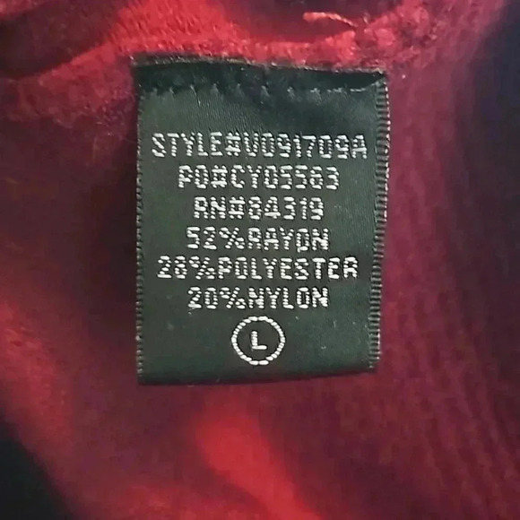 Cyrus Burgundy Knit Ribbed Long Sweater Size Lg - Picture 6 of 7